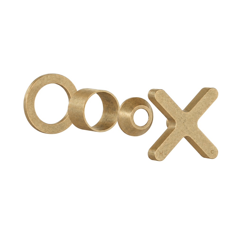[19828] Cross Progressive Handle Kit - Tumbled Aged Brass