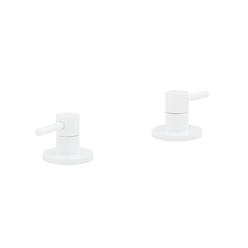 [20186] Elysian Assembly Bench-Mounted Taps - White