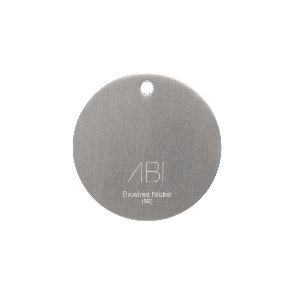 Colour Sample - Brushed Nickel (PVD) - Solid Brass