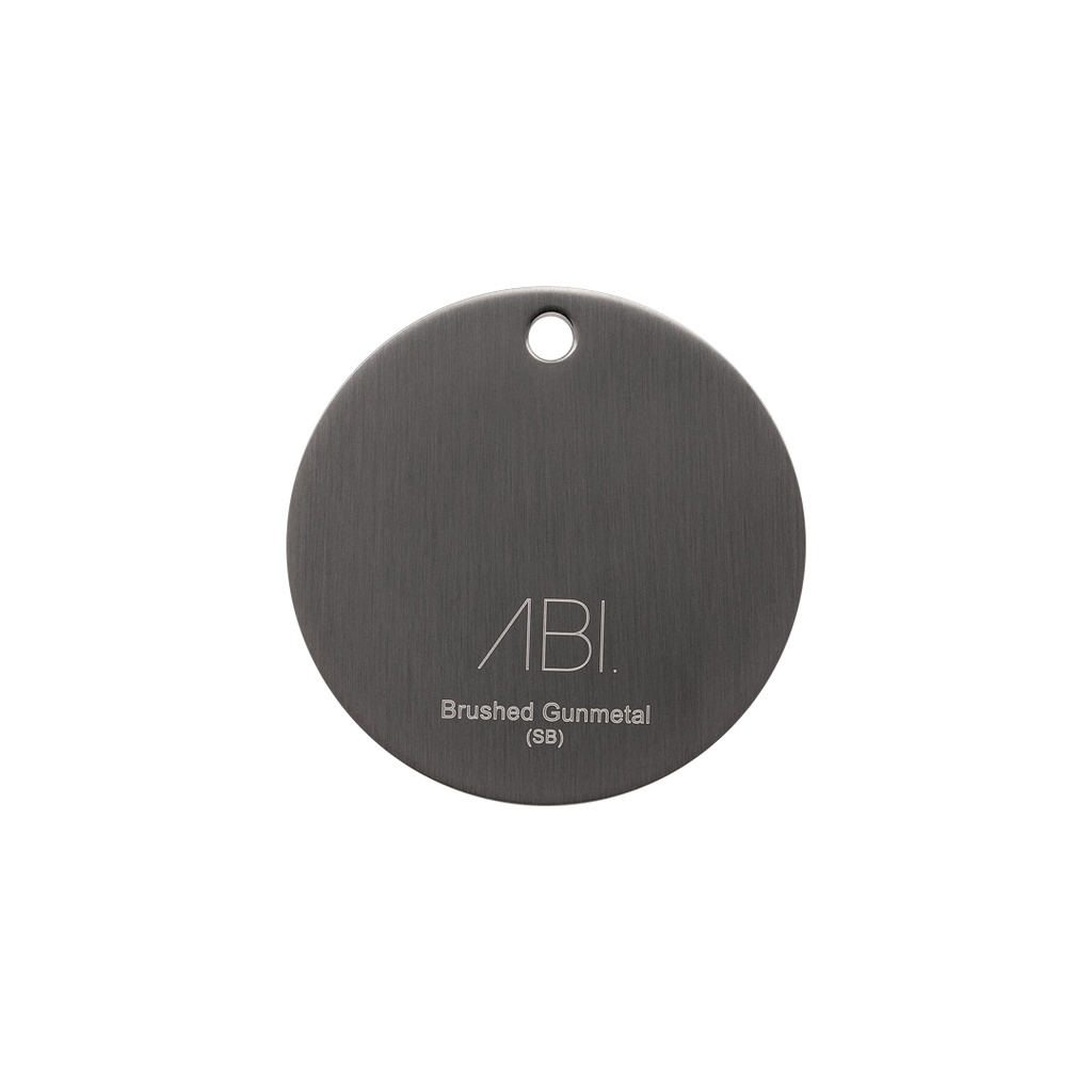 Colour Sample - Brushed Gunmetal (PVD) - Solid Brass