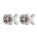Cross Assembly Taps - Brushed Nickel