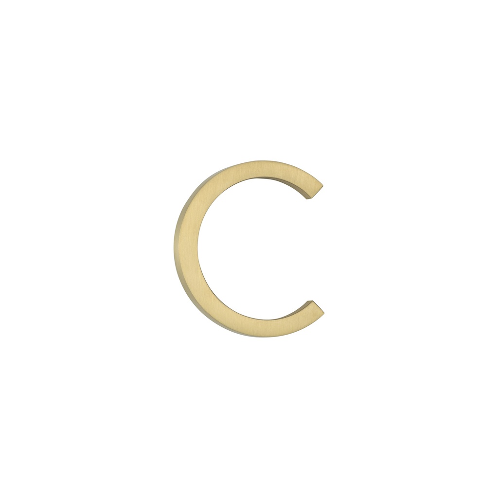 [14800] C Letter - 60mm - Brushed Brass