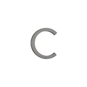 C Letter - 60mm - Brushed Gunmetal