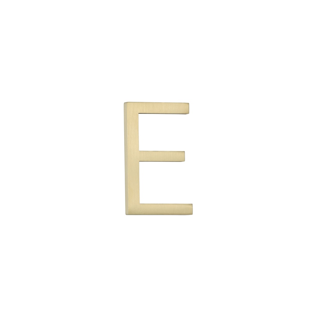 [14810] E Letter - 60mm - Brushed Brass