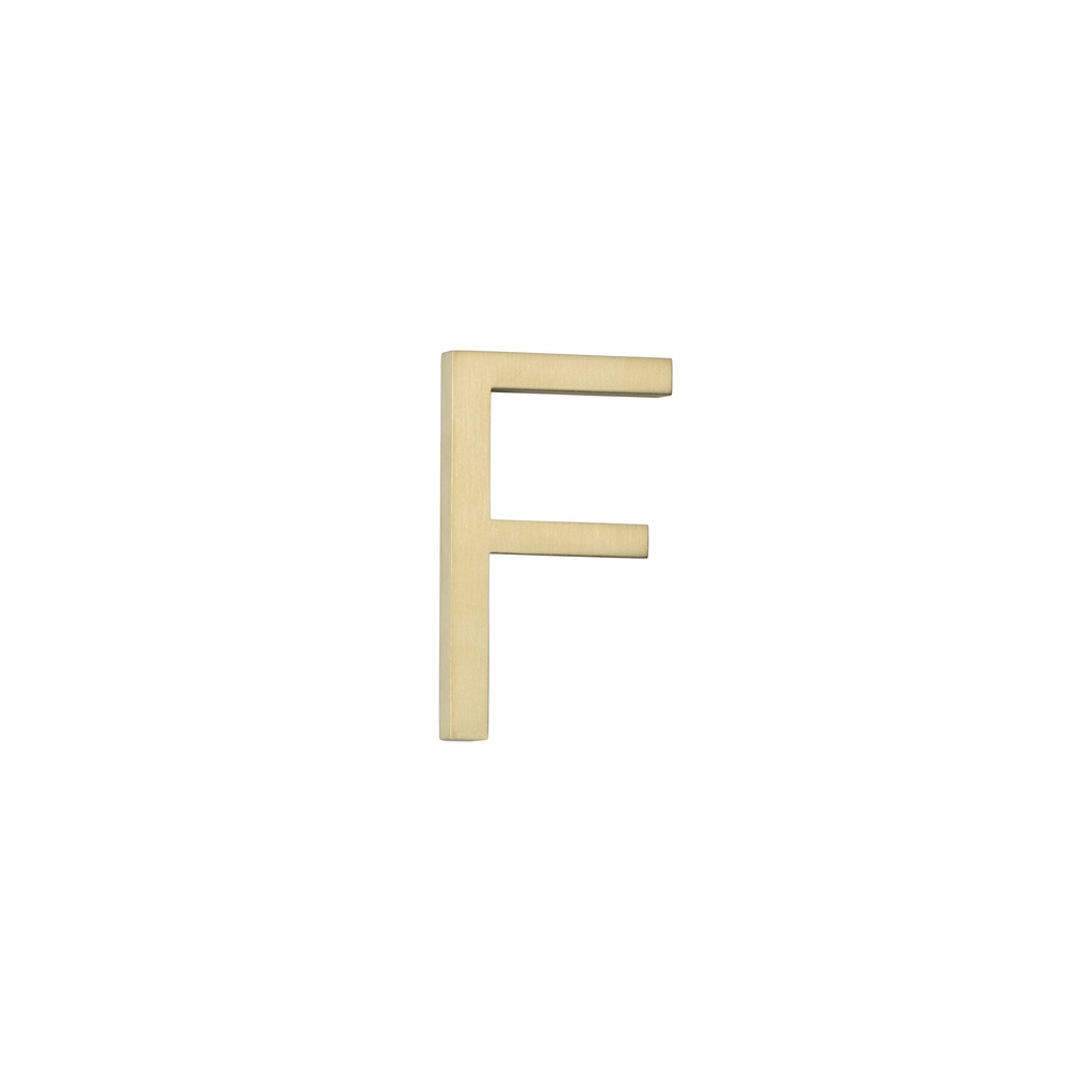 [14815] F Letter - 60mm - Brushed Brass