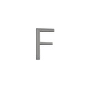 F Letter - 60mm - Brushed Gunmetal