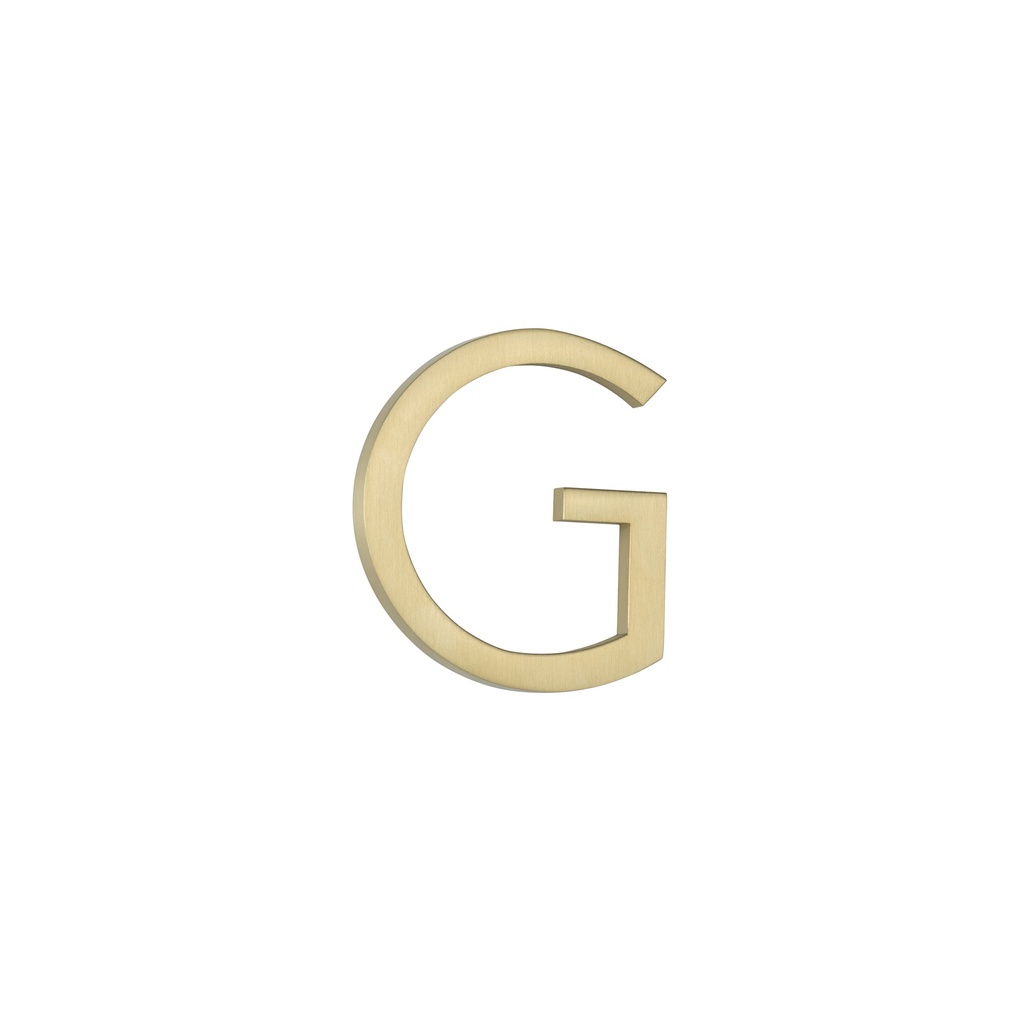 [14820] G Letter - 60mm - Brushed Brass