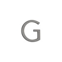 G Letter - 60mm - Brushed Gunmetal