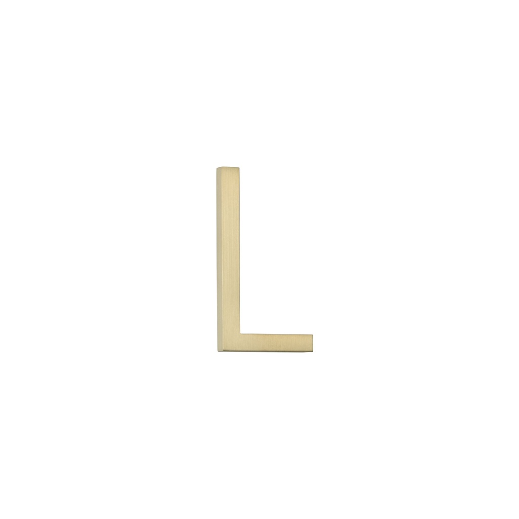 [14845] L Letter - 60mm - Brushed Brass