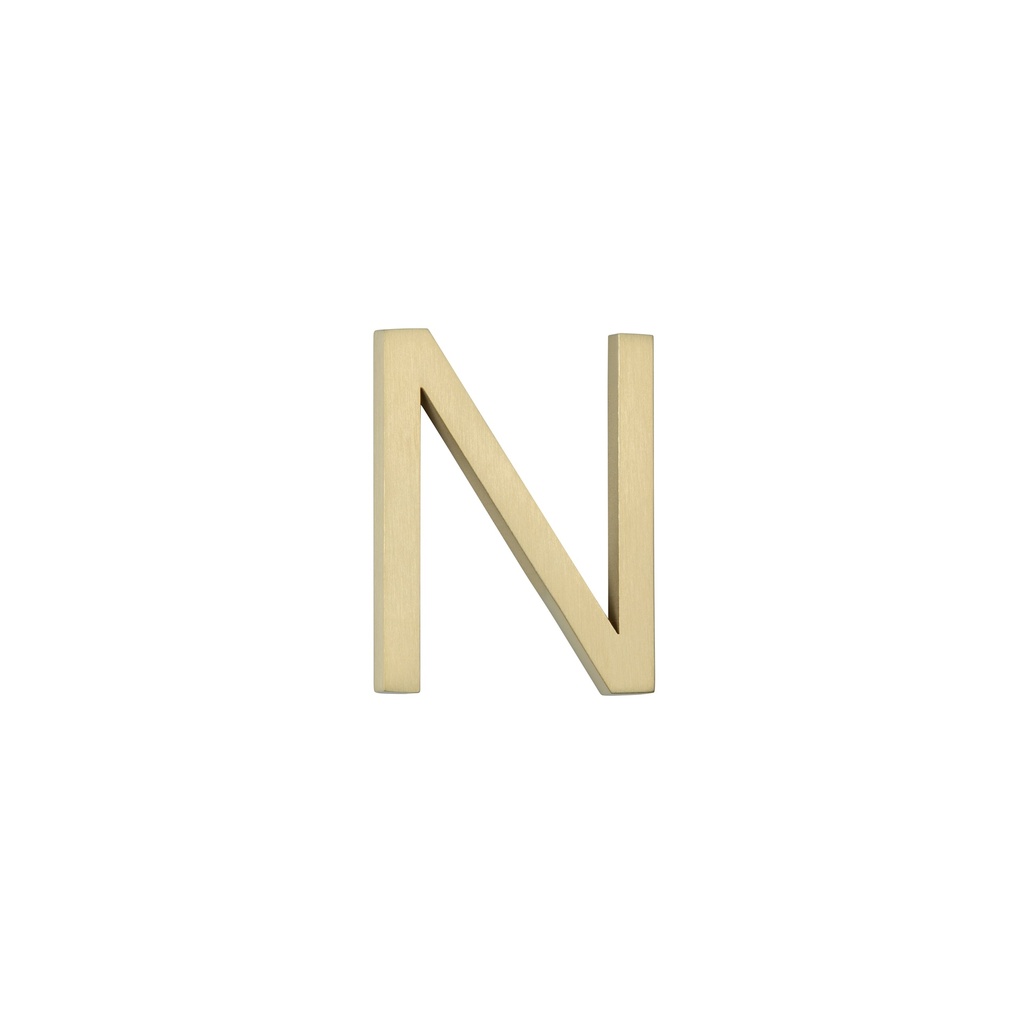 [14855] N Letter - 60mm - Brushed Brass
