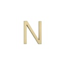 N Letter - 60mm - Brushed Brass