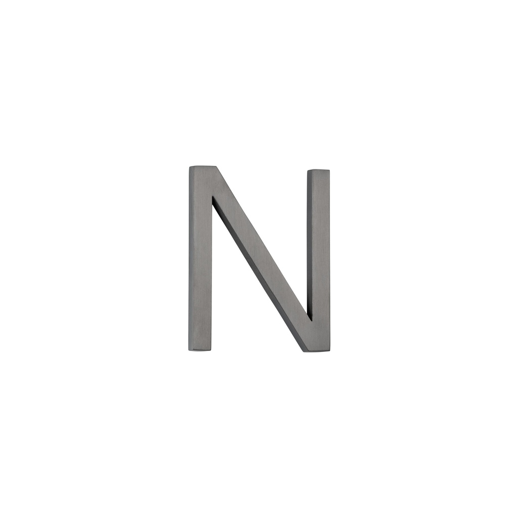 [14857] N Letter - 60mm - Brushed Gunmetal