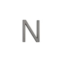 N Letter - 60mm - Brushed Gunmetal