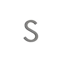 S Letter - 60mm - Brushed Gunmetal