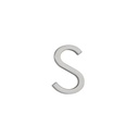 S Letter - 60mm - Stainless Steel