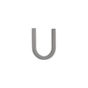 U Letter - 60mm - Brushed Gunmetal