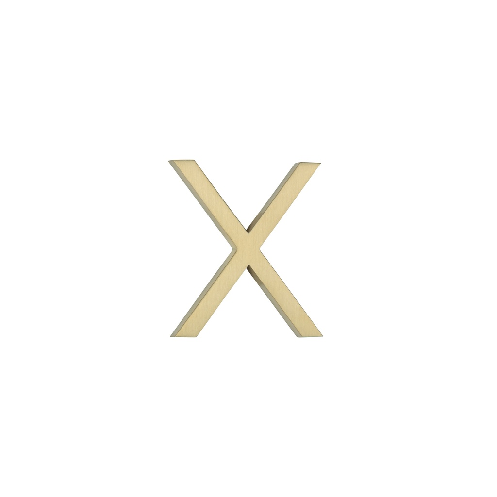 X Letter - 60mm - Brushed Brass