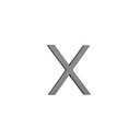X Letter - 60mm - Brushed Gunmetal