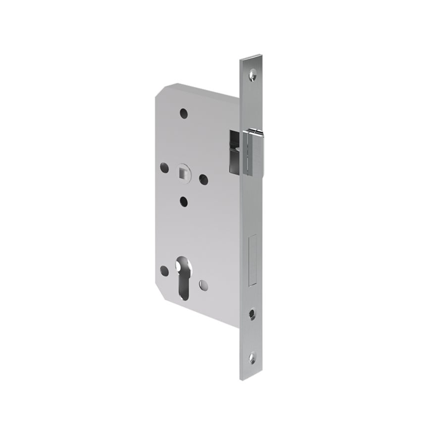 [16312] Entry Door Handle Mortice Lock - 60mm Backset - Stainless Steel