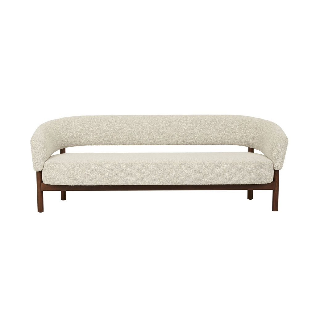 Jenson 3 Seater Sofa - Moonbeam - Walnut Ash