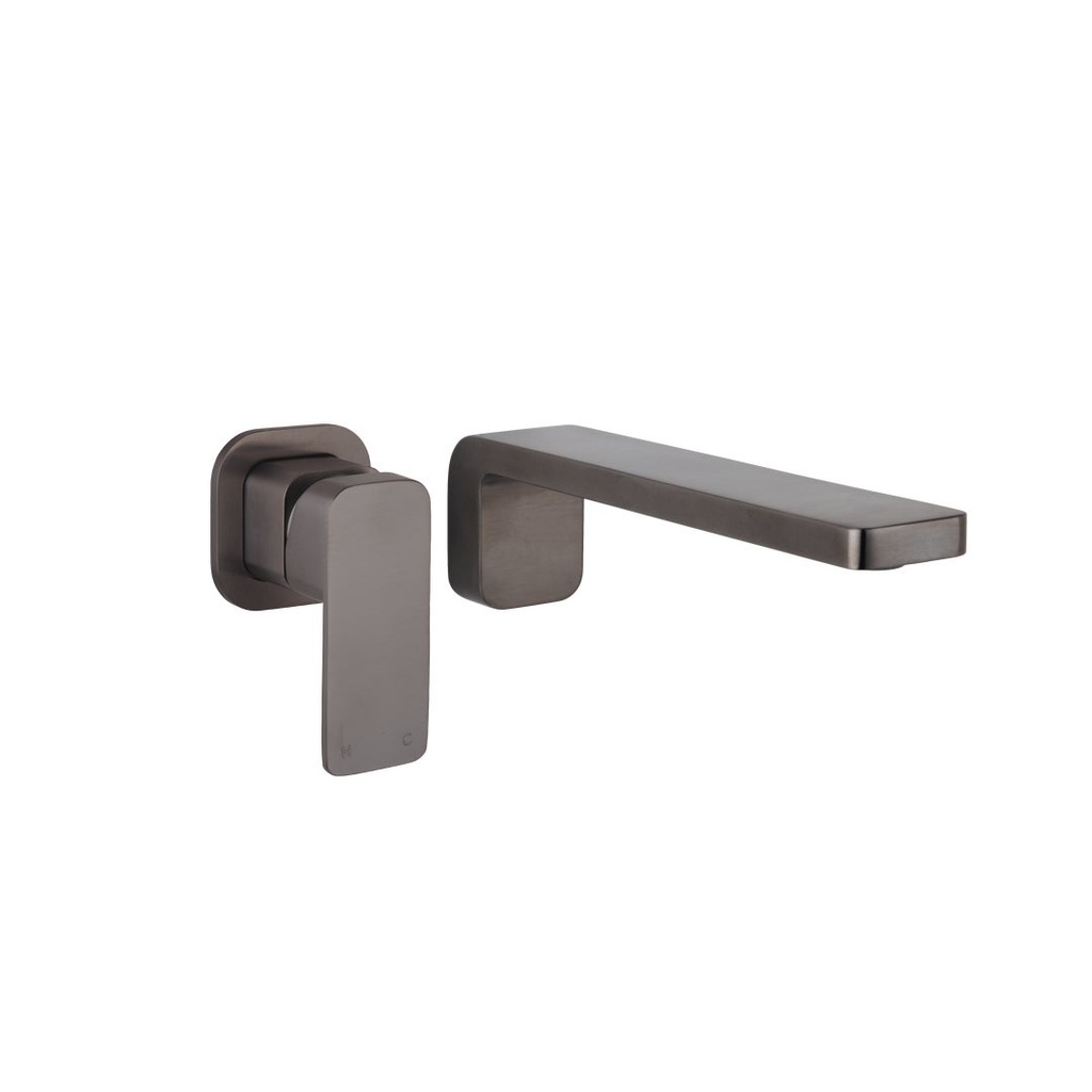 Nesso Minimal Mixer & Spout Set - Brushed Gunmetal