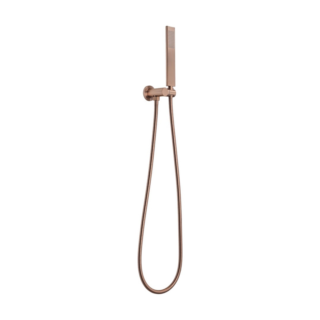 Rounded Rectangle Hand Shower Set - Brushed Copper