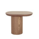 Seb Pedestal Side Table - Walnut
