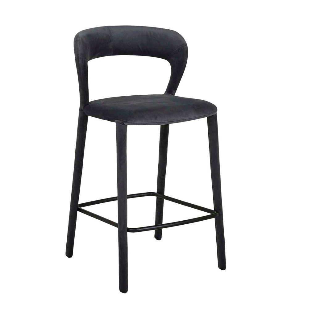 [JESSICA-BARSTOOL-ONYX-VELVET-BLACK-METAL-BS-JESS-BLACK-METAL] Jessica Barstool - Onyx Velvet - Black Metal