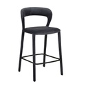 Jessica Barstool - Onyx Velvet - Black Metal