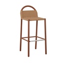 Jules Woven Outdoor Barstool - Safari Weave - Brique