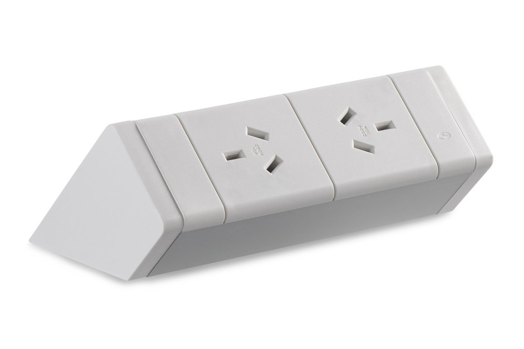 [AN02R00WT,NONE,NONE|126,0,0()] CMS Athena Rail 2 White - Above Desk Power [2 Power]