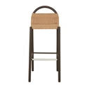 Jules Woven Outdoor Barstool - Safari Weave - Espresso