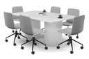 Baobab Circular Base Boardroom Rectangle Table - Rounded Corners  [1800L x 1100W with Rounded Corners]