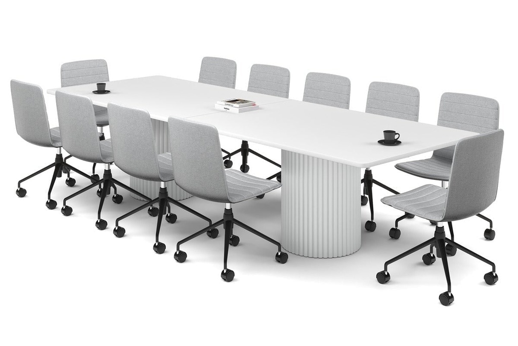Baobab Circular Base Boardroom Rectangle Table - Rounded Corners  [3200L x 1100W with Rounded Corners]