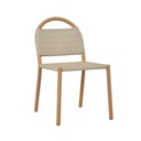 Jules Woven Outdoor Dining Chair - Shell - Ginger
