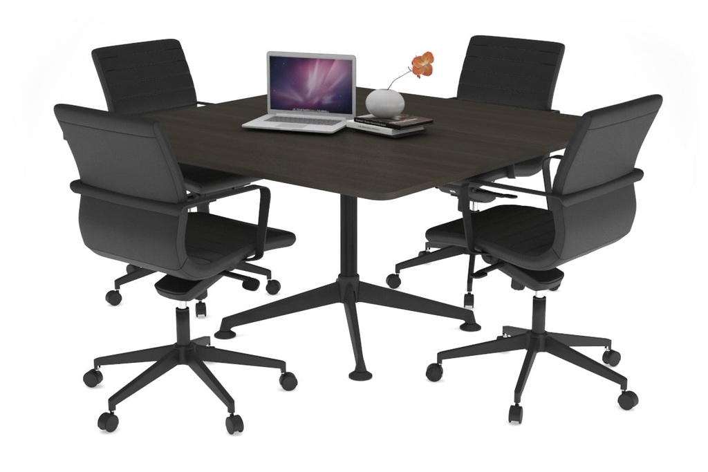Boardroom Table Premium Indented Black Leg Blackjack [1100L x 1100W with Rounded Corners]
