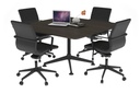 Boardroom Table Premium Indented Black Leg Blackjack [1100L x 1100W with Rounded Corners]