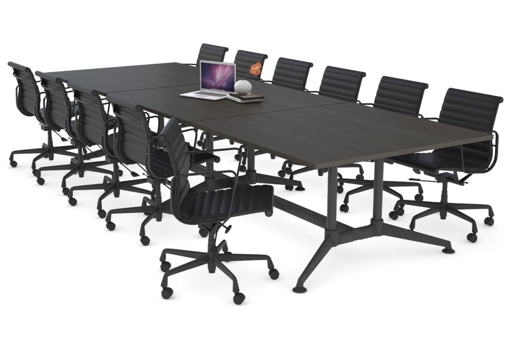 Boardroom Table Premium Indented Black Legs Blackjack [3600L x 1200W]