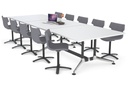 Boardroom Table Premium Indented Chrome Legs Blackjack [3600L x 1200W]
