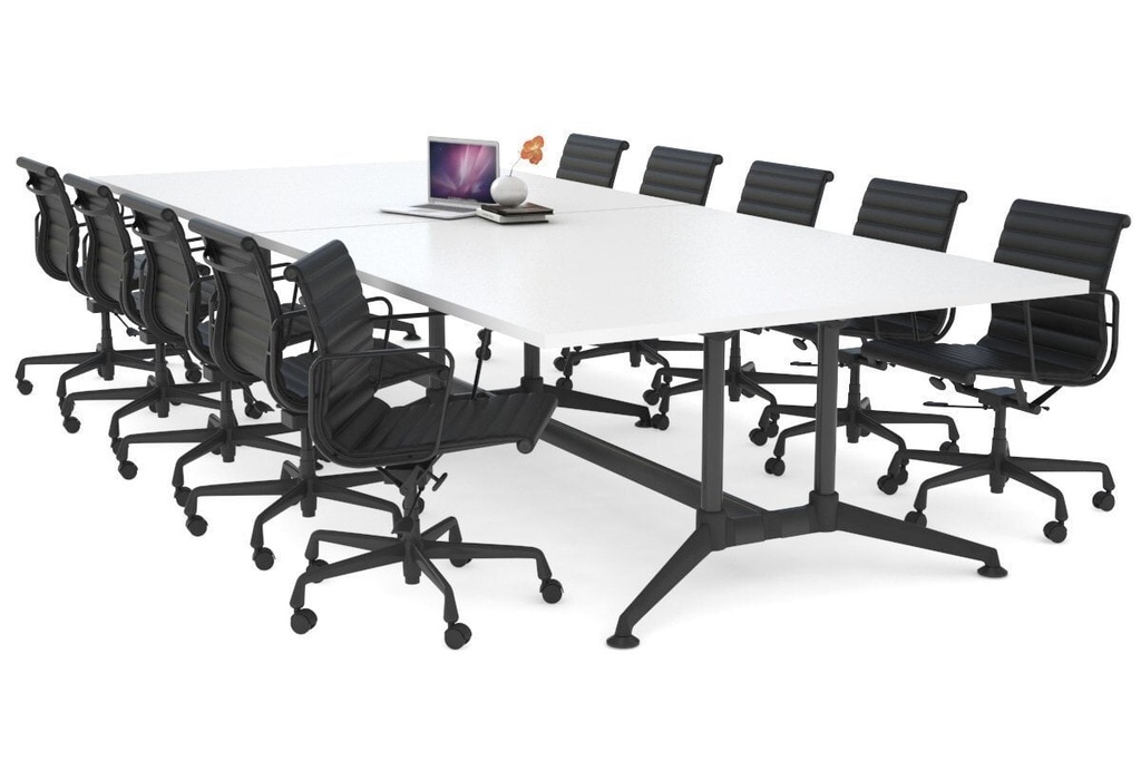 Boardroom Table Premium Indented Black Legs Blackjack [3600L x 1500W]