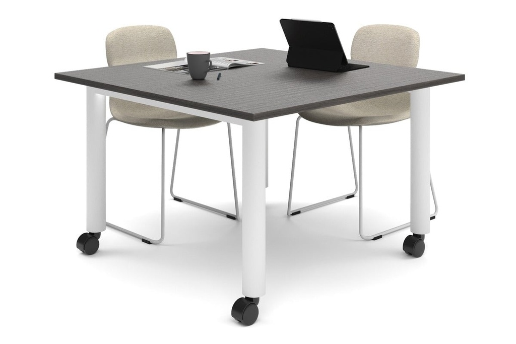 Quadro 80mm Cylinder Leg Mobile Meeting Table [1200L x 1200W]