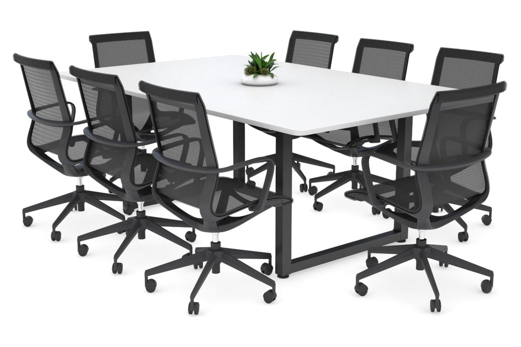 Quadro Loop Legs Modern Boardroom Table - Rounded Corners [1800L x 1100W with Rounded Corners]