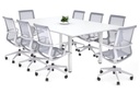 Quadro Square Legs Modern Boardroom Table - Rounded Corners [1800L x 1100W with Rounded Corners]