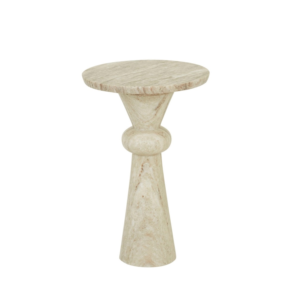 Rufus Indra Side Table - Oat Marble