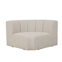 Juno Channel Round Corner Sofa - Grey Speckle Boucle