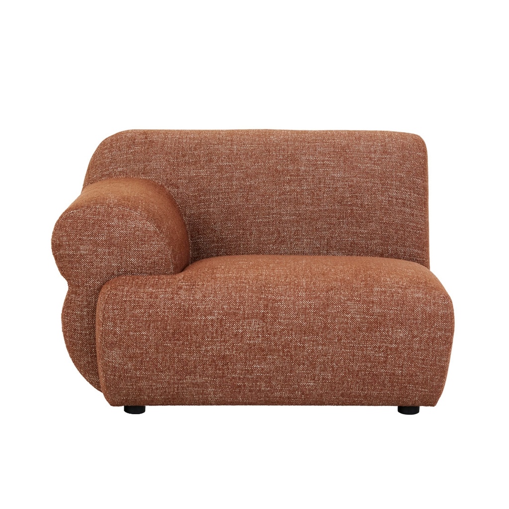 Juno Cloud 1 Seater Left Arm Sofa - Brick