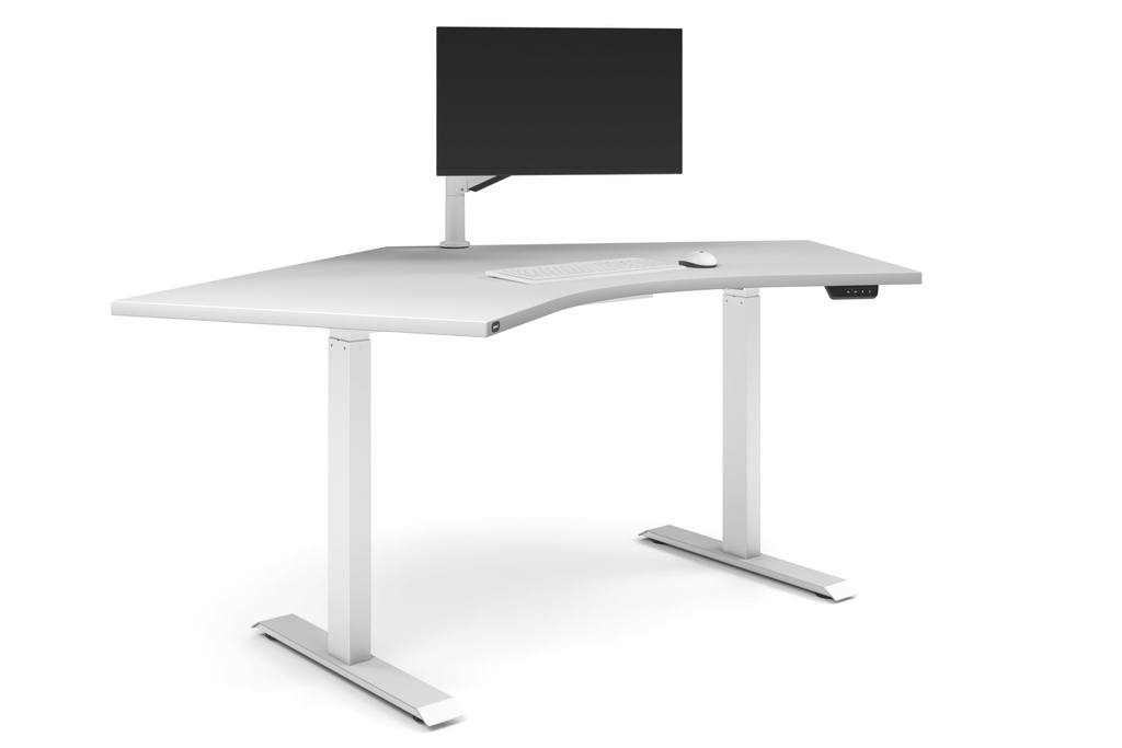 [JR121207WT-V2|827()] Just Right Height Adjustable Single Person 120 Degree Workstation