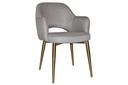 EZ Hospitality Cairo Indoor Armchair Metal Base - Slim Brass 4 Leg