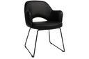 EZ Hospitality Cairo Indoor Armchair Metal Base - Black Sled