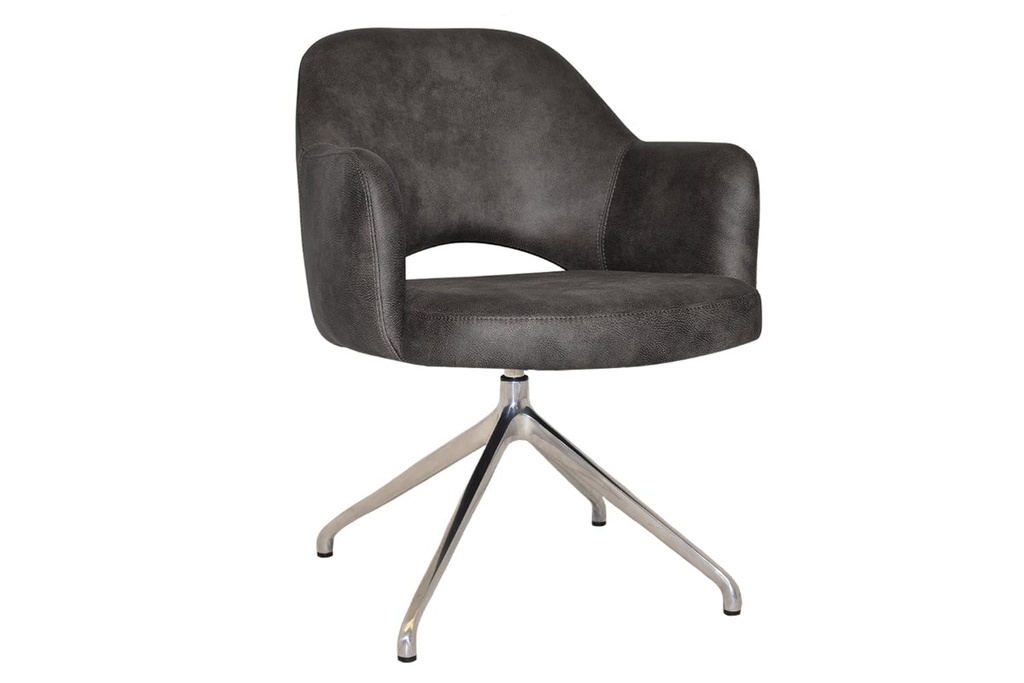 EZ Hospitality Cairo Indoor Armchair Metal Base - Polished Aluminium Trestle